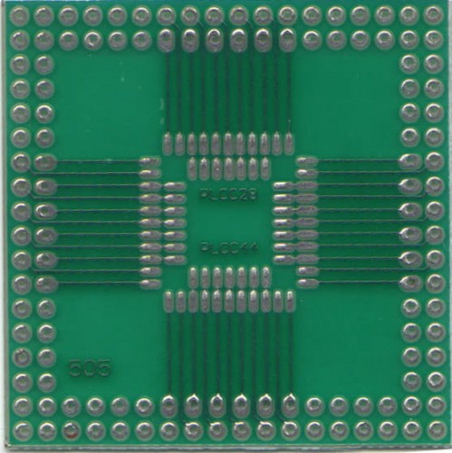 płytka drukowana pod PLCC44SMD i PLCC28SMD