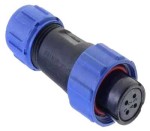 SPP2110-4GW Gniazdo 4 pin na kabel (7-12mm) okrągły, zakręcany, wodoodporny - gwint wewnętrzny 500V, 30A