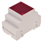 Z-107J-ABS-R Obudowa z tworzywa Z107J-ABS-R wymiary: 52x90x65mm - mocowana na szynę z filtrem czerwonym - jasna - ABS niepalny