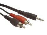 KAB06.18 Kabel 2xRCA (chinch) - JACK3.5 długość: 1.8m 