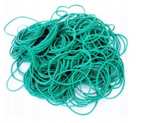 OP-GR50X1.5X1.5H Gumki recepturki 50 x 1.5 x 1.5 mm zielone - opakowanie 100 sztuk