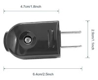 WAC115-KC Wtyk 115V - standard USA - 2 biegunowy 10A, 115V - na kabel (czarny)