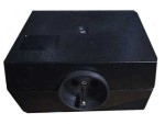 KM-56BG Obudowa z tworzywa KM56B wymiary: 115x100x56mm - wersja z gniazdem 230V - czarna - ABS 