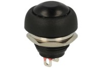 MS1118-B Przełącznik typu push on (czarny) otwór montażowy: 12mm, n.otwarty (NO)