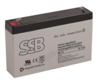 SB7-6 Akumulator żelowy 7 Ah/6V GP672 firmy CSB (SSB) [wym.: 151x34x94mm]