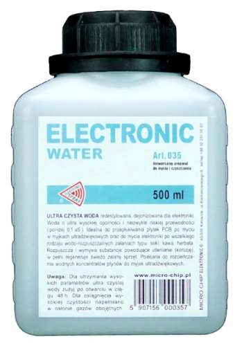 MC035 Redestylowana, dejonizowana woda dla elektroniki Electronic water - w płynie 500ml