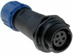 SPP1311-5GZ Gniazdo 5 pin na kabel (4-6.5mm) okrągły, zakręcany, wodoodporny - gwint zewnętrzny