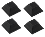 NOGA-G-KW/4 Nóżka do obudowy gumowa, przyklejana, kwadratowa wysoka 12x12mm; wysokość 6mm - czarna - komplet 4 sztuki