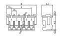 gniazdo rastrowe 1.5mm - wymiary