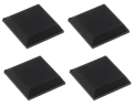 NOGA-G-KWN Nóżka do obudowy gumowa, przyklejana, kwadratowa niska 12x12mm wysokość 3mm - czarna