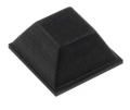 NOGA-G-KW Nóżka do obudowy gumowa, przyklejana, kwadratowa wysoka 12x12mm; wysokość 6mm - czarna