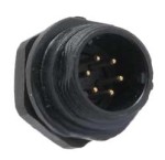 SPP1312-6WZ-P Wtyk 6 pin, zakręcane na obudowę, wodoodporny - gwint zewnętrzny