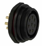 SPP2912-8GZ-P Gniazdo 8 pin, zakręcane na obudowę, zakręcany, wodoodporny - gwint zewnętrzny (25A)