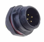 SPP2112-4WZ-P Wtyk 4 pin, zakręcane na obudowę, wodoodporny - gwint zewnętrzny 500V, 30A