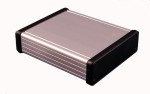 GAL1455L1202 Obudowa z aluminium wymiary: 120x103x30.5mm - dekle czarne z tworzywa