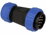 SPP2910-10WW Wtyk 10 pin na kabel (13-16mm) okrągły, zakręcany, wodoodporny - gwint wewnętrzny (25A)