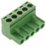 TLP-CPF5 Kostka zaciskowa, 5pin, prosta,  z gniazdem raster 5,08 mm