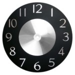 UM213.31 Tarcza zegarowa, aluminiowa, czarna - średnica 215mm