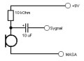 mikrofon elektretowy - schemat