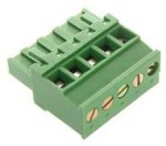 TLP-CPF5K Kostka zaciskowa, 5pin, kątowa, z gniazdem raster 5,08 mm