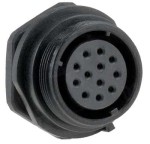 SPP2112-12GZ-P Gniazdo 12 pin, zakręcane na obudowę, zakręcany, wodoodporny - gwint zewnętrzny, 400V, 5A