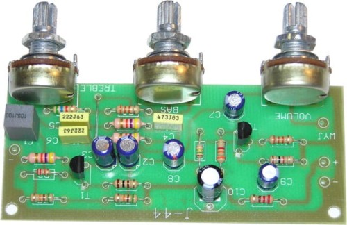 KIT644 Przedwzmacniacz mono z regulacją barwy tonu (Kompletny zestaw) J-44