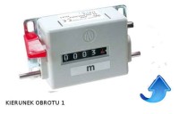 MIER-LICZMR310C Mechaniczny licznik metrów - kierunek obrotów 1
