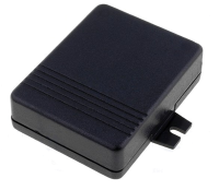 KM-21 Obudowa z tworzywa KM21 wymiary: 72x55x21mm - uszy na dłuższej krawędzi - czarna - ABS