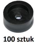 NOGA-G-D/100 Nóżka gumowa, przykręcana duża - średnica 20mm; wysokość 8.3mm - czarna - opakowanie 100 sztuk