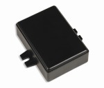 KM-27 Obudowa z tworzywa KM27 wymiary: 66x47x24mm - pełna - uszy na dłuższej krawędzi - czarna - ABS