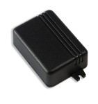 KM-86 Obudowa z tworzywa KM86 wymiary: 71x51x27mm - uszy na krótszej krawędzi - czarna - ABS