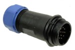 SPP2111-12WZ Wtyk 12 pin na kabel (7-12mm) okrągły, zakręcany, wodoodporny - gwint zewnętrzny, 400V, 5A