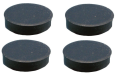 NOGA-G-13PC/4 Nóżka do obudowy gumowa, przyklejana, cylindryczna - średnica 12.7mm; wysokość 3.2mm - czarna - komplet 4 sztuki