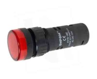 LAMP16R-12 Żarówka sygnalizacyjna LED 12V czerwona - średnica otworu 16mm