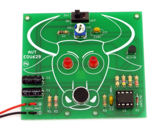 AVTEDU629 Wściekły byk LED (Zestaw do nauki lutowania)