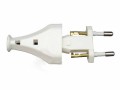 WAC250PL-PLW Wtyk 250V biały 2 bieguny, płaski PL-1077