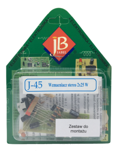 KIT645 Wzmacniacz stereo 2x25W (Zestaw do montażu) J-045, J-45
