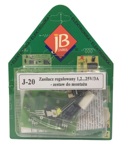 KIT620 Zasilacz regulowany 1-25V/3A (Zestaw do montażu) J-20, J-020