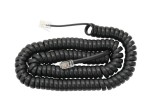 KAB56.6B Telefoniczny kabel czarny  wtyk-wtyk 4p4c (RJ9 PLUG) spirala 2 m (telefon-słuchawka)