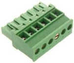 TLP-CPF6K Kostka zaciskowa, 6pin, kątowa, z gniazdem raster 5,08 mm