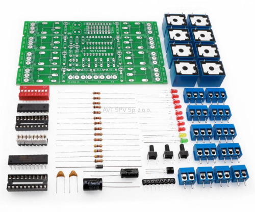 AVT1998B Moduł przekaźników do sterowania oświetleniem (Zestaw do montażu)