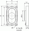 GL1-1-8SP Głośnik 1W 8Ohm 25x14x5.3mm do 20kHz-1800