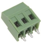 ETB3P508H18M Kostka zaciskowa potrójna, raster 5.08 mm, wysokość 18mm, zielona 