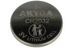 BATT-CR2032-akyga  Bateria litowa, pastylkowa wymiary: 20 x 3.2 mm - 3V, 210mAh 