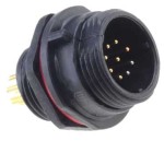 SPP1312-9WZ-P Wtyk 9 pin, zakręcane na obudowę, wodoodporny - gwint zewnętrzny
