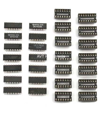 AVT708 Zestaw startowy - Układy cyfrowe (Komplet elementów)