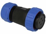 SPP2910-4GW Gniazdo 4 pin na kabel (13-16mm) okrągły, zakręcany, wodoodporny - gwint wewnętrzny (25A)
