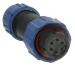 SPP1310-6GW Gniazdo 6 pin na kabel (4-6.5mm) okrągły, zakręcany, wodoodporny - gwint wewnętrzny