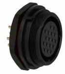 SPP2912-17GZ-P Gniazdo 17 pin, zakręcane na obudowę, zakręcany, wodoodporny - gwint zewnętrzny (10A)