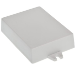 Z-53UJ Obudowa z tworzywa Z53UJ wymiary: 90x65x22mm - pełna - uszy na krótszej krawędzi - jasna - ABS